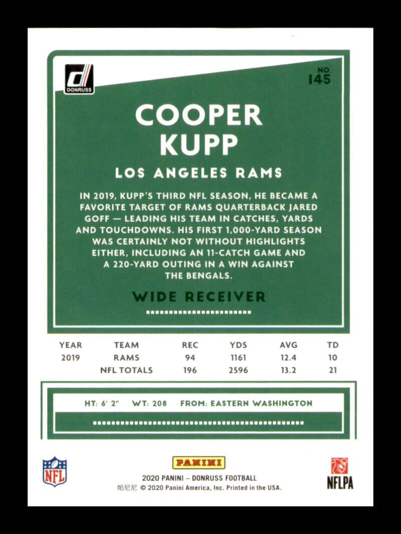 Load image into Gallery viewer, 2020 Donruss Press Proof Blue Cooper Kupp #145 Short Print SP Image 2
