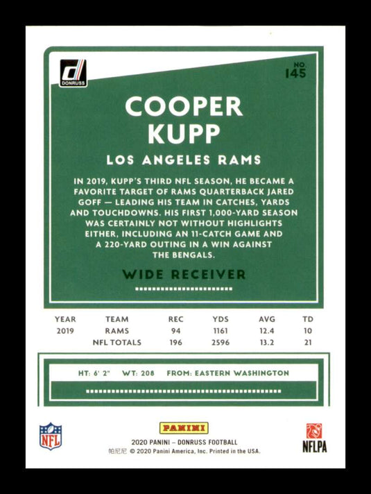 2020 Donruss Press Proof Blue Cooper Kupp