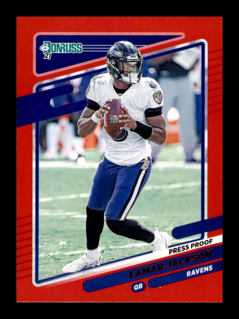 Load image into Gallery viewer, 2021 Donruss Press Proof Red Lamar Jackson #239 Short Print SP Image 1
