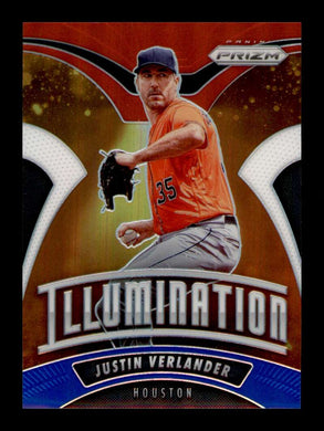 2020 Panini Prizm Illumination Red White Blue Prizm Justin Verlander 