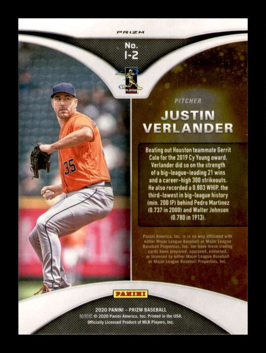 2020 Panini Prizm Illumination Red White Blue Prizm Justin Verlander