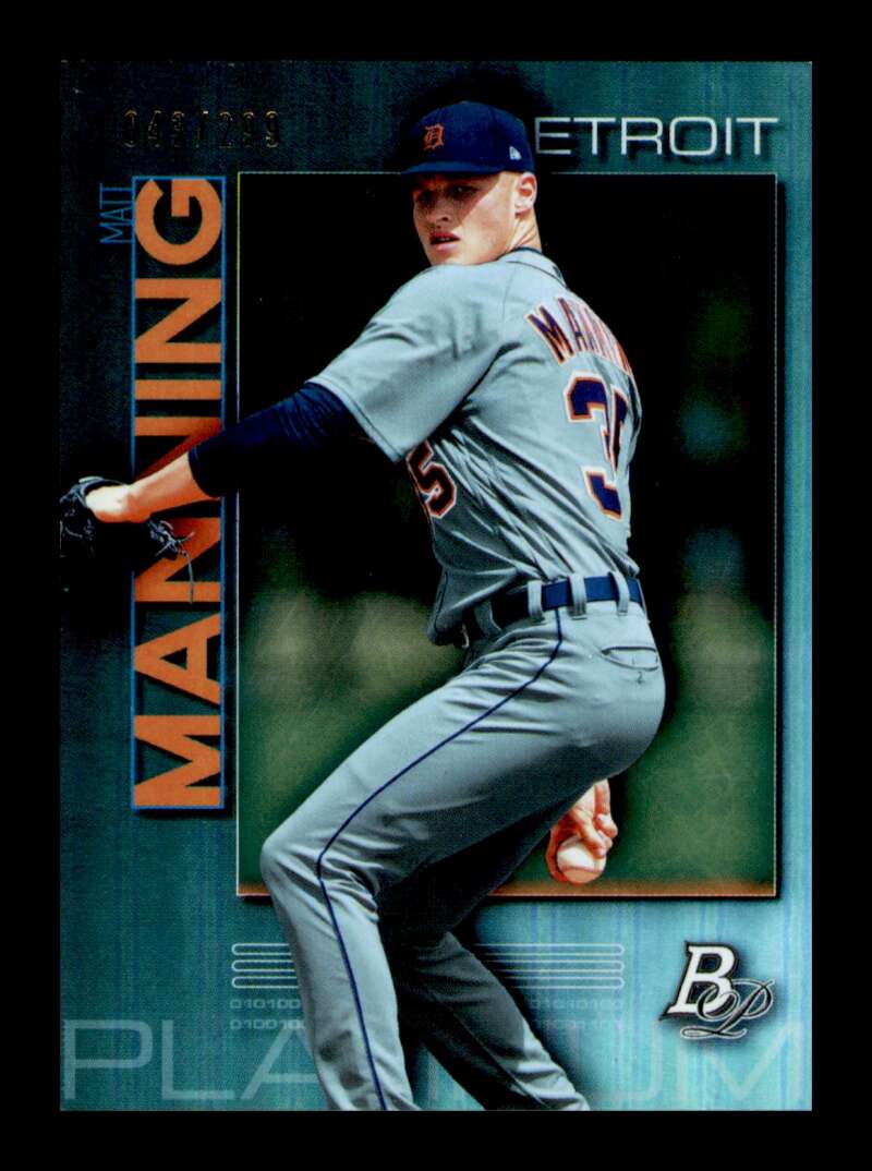 Load image into Gallery viewer, 2020 Bowman Platinum Teal Matt Manning #TOP-99 Rookie RC /299 Image 1
