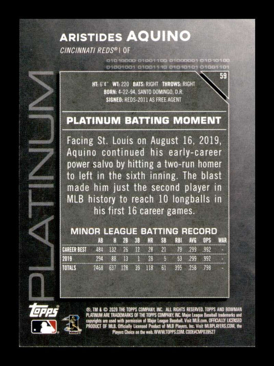 2020 Bowman Platinum Aristides Aquino