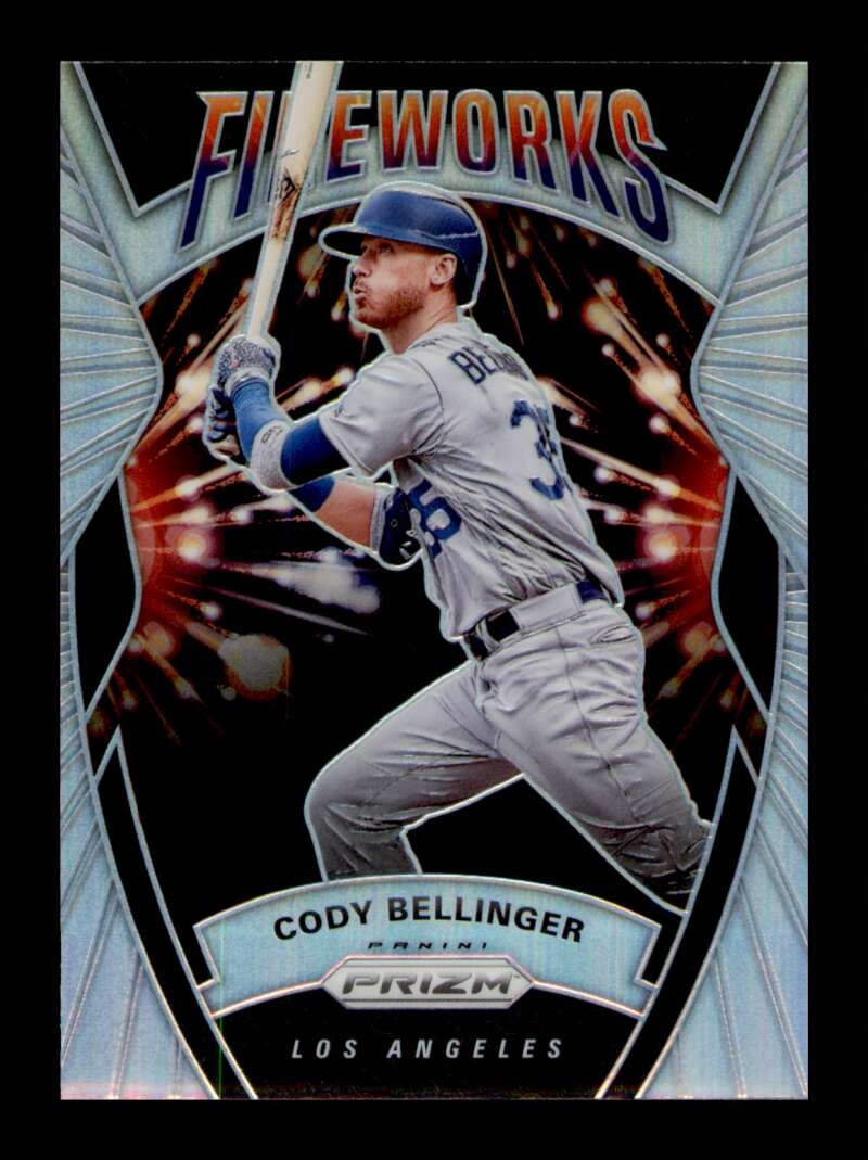 Load image into Gallery viewer, 2020 Panini Prizm Fireworks Silver Prizm Cody Bellinger #F-5 SP Image 1
