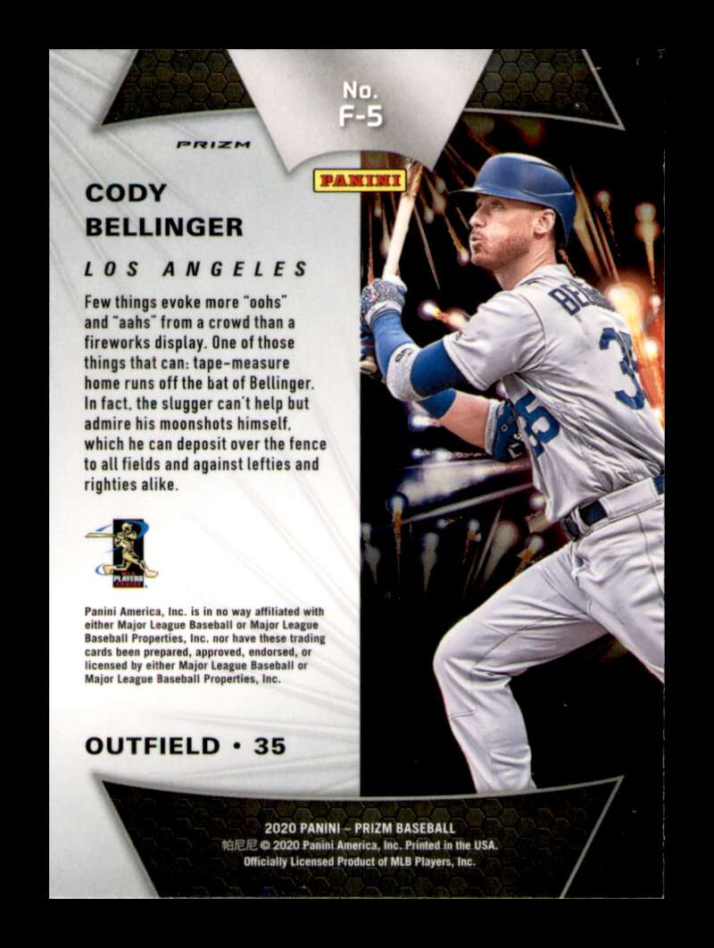 Load image into Gallery viewer, 2020 Panini Prizm Fireworks Silver Prizm Cody Bellinger #F-5 SP Image 2
