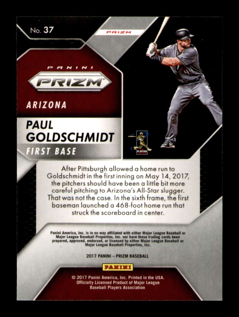 Load image into Gallery viewer, 2017 Panini Prizm Silver Prizm Paul Goldschmidt #37 SP Image 2
