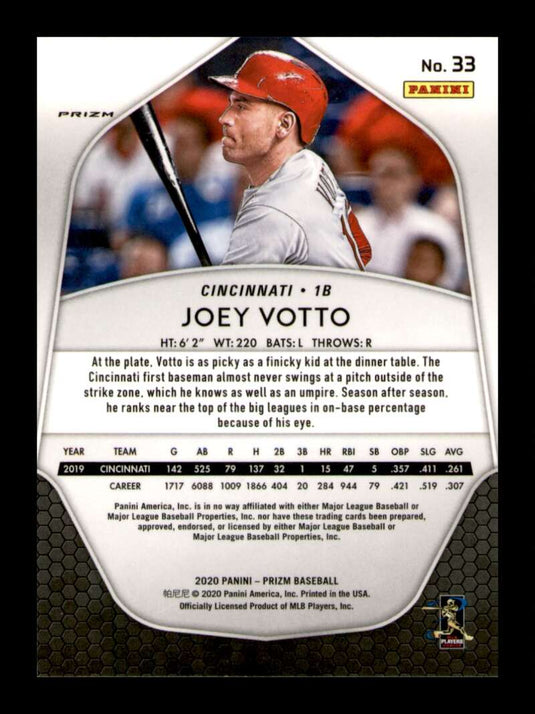 2020 Panini Prizm Silver Prizm Joey Votto