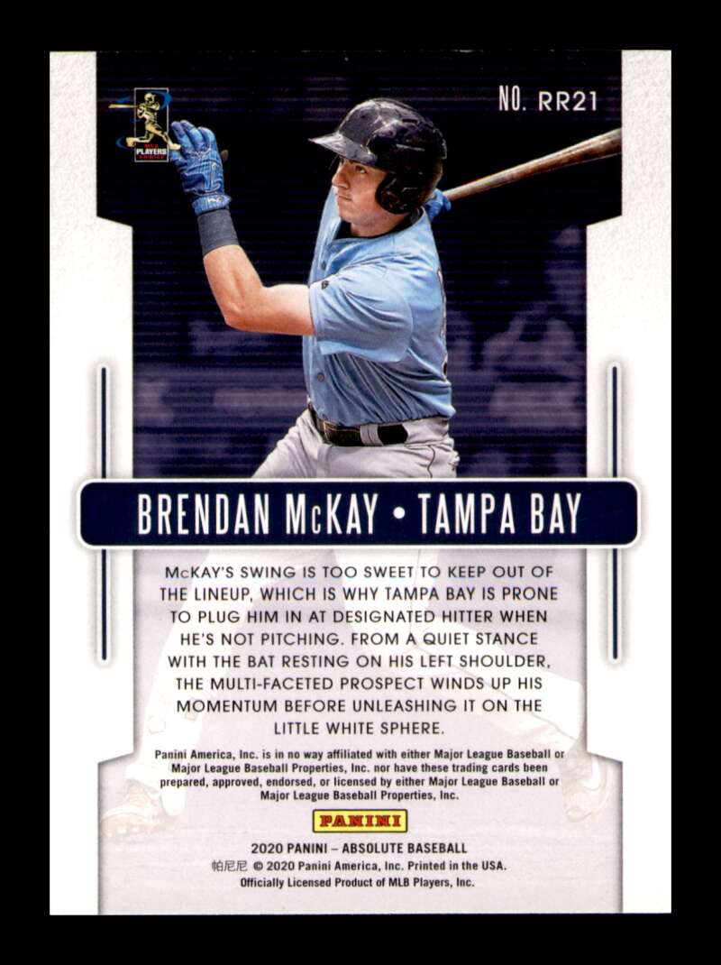 Load image into Gallery viewer, 2020 Panini Absolute Rookie Round Up Blue Spectrum Brendan McKay #RR21 RC Image 2
