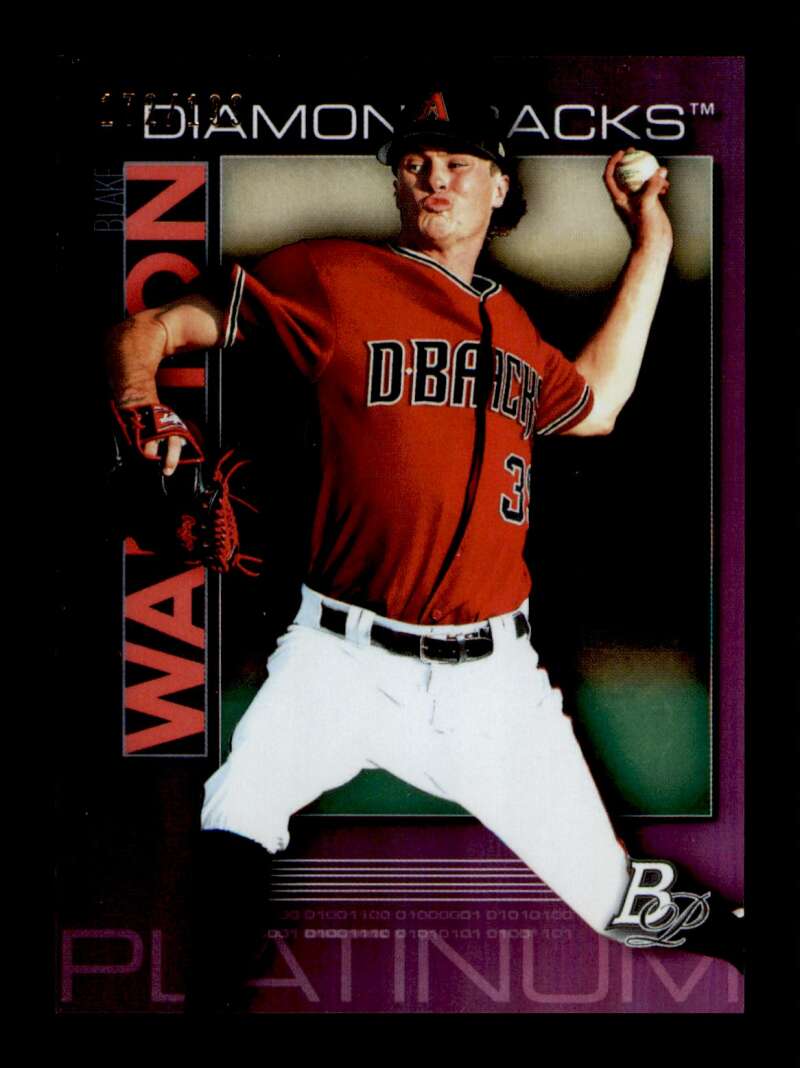 Load image into Gallery viewer, 2020 Bowman Platinum Pink Blake Walston #TOP-33 Rookie RC /199 Image 1
