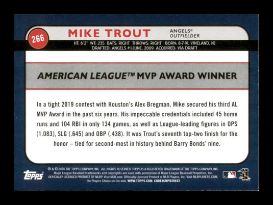 2020 Topps Big League Mike Trout