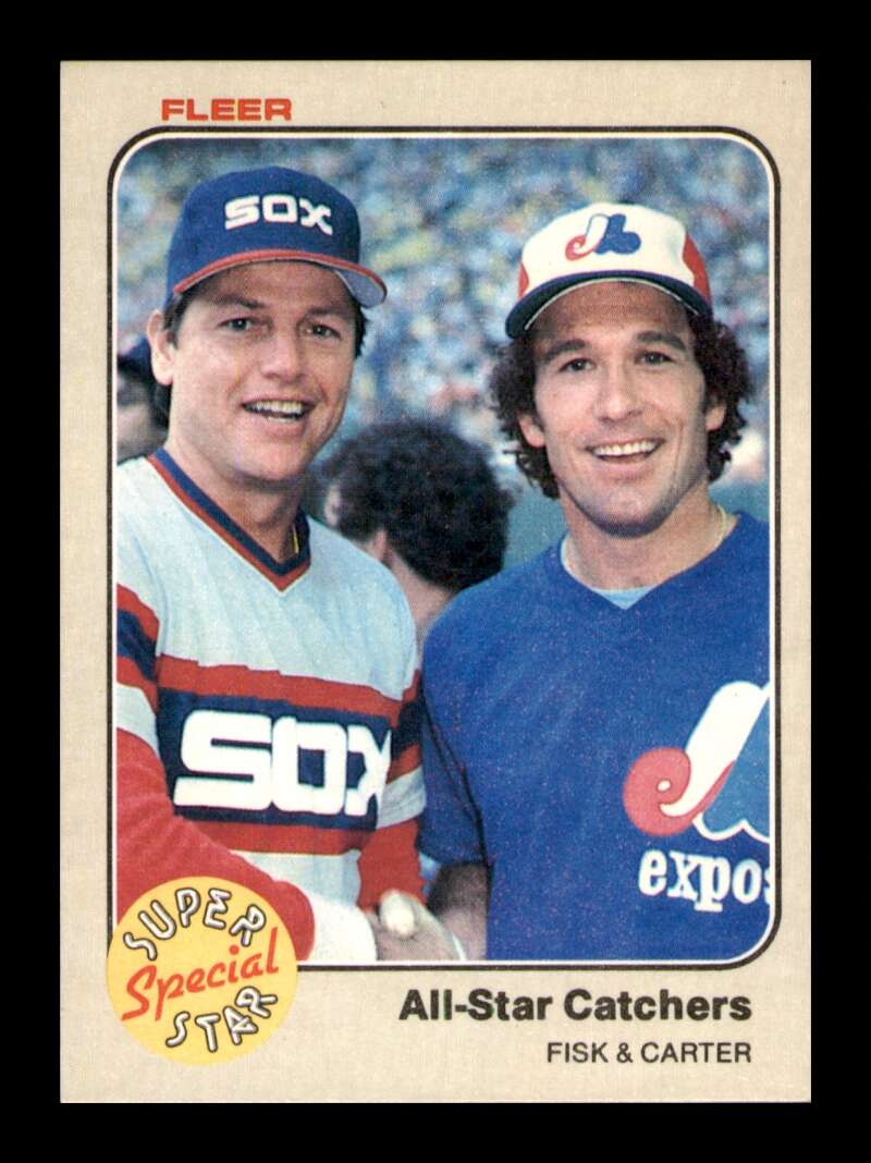 Load image into Gallery viewer, 1983 Fleer Carlton Fisk Gary Carter #638 Chicago White Sox Montreal Expos Image 1
