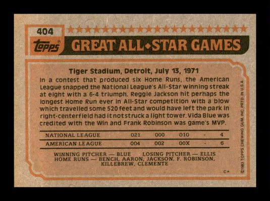 1983 Topps Gary Carter