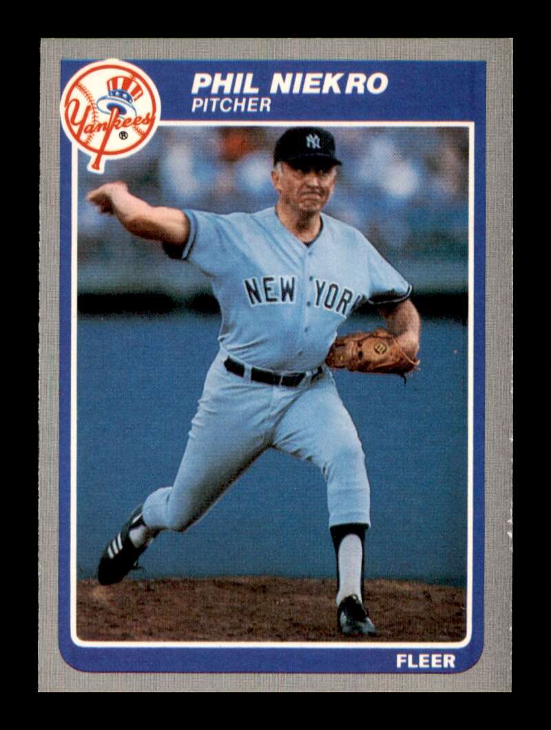 Load image into Gallery viewer, 1985 Fleer Phil Niekro #138 New York Yankees Image 1
