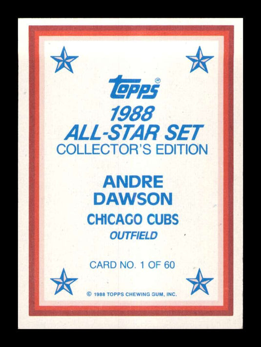 1988 Topps All Star Andre Dawson