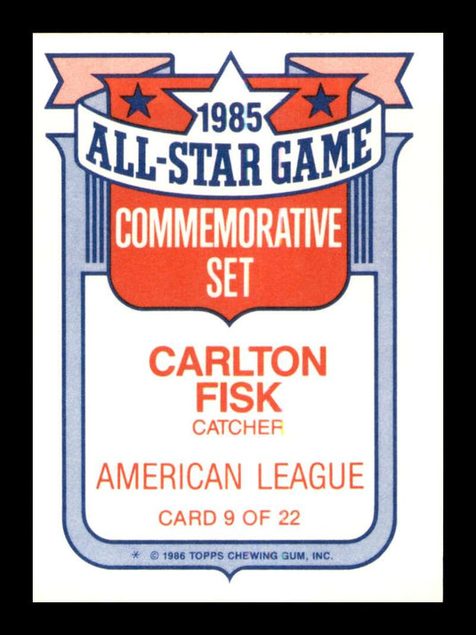 1986 Topps Carlton Fisk 