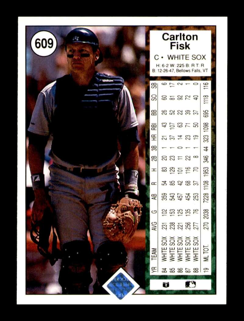 Load image into Gallery viewer, 1989 Upper Deck Carlton Fisk #609 Chicago White Sox Image 2
