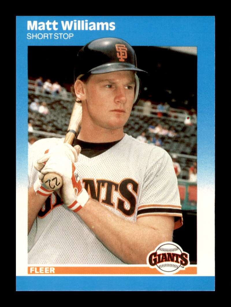 Load image into Gallery viewer, 1987 Fleer Update Matt Williams #U-129 Rookie RC San Francisco Giants Image 1
