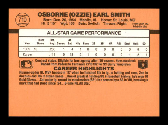 1990 Donruss Ozzie Smith 