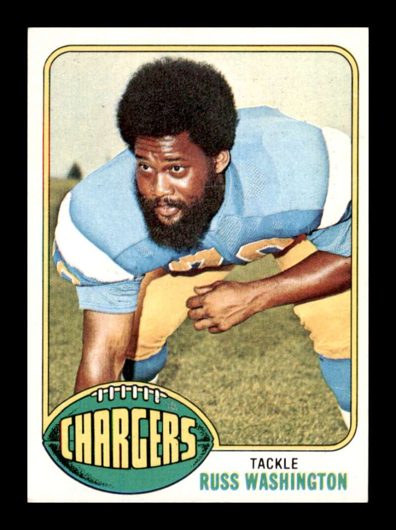 Load image into Gallery viewer, 1976 Topps Russ Washington #38 Set Break San Diego Chargers Image 1
