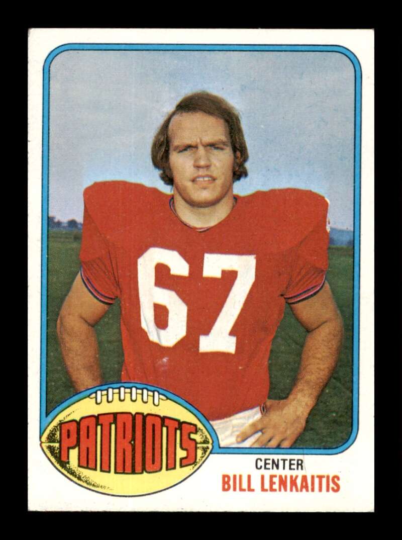 Load image into Gallery viewer, 1976 Topps Bill Lenkaitis #253 Set Break New England Patriots Image 1
