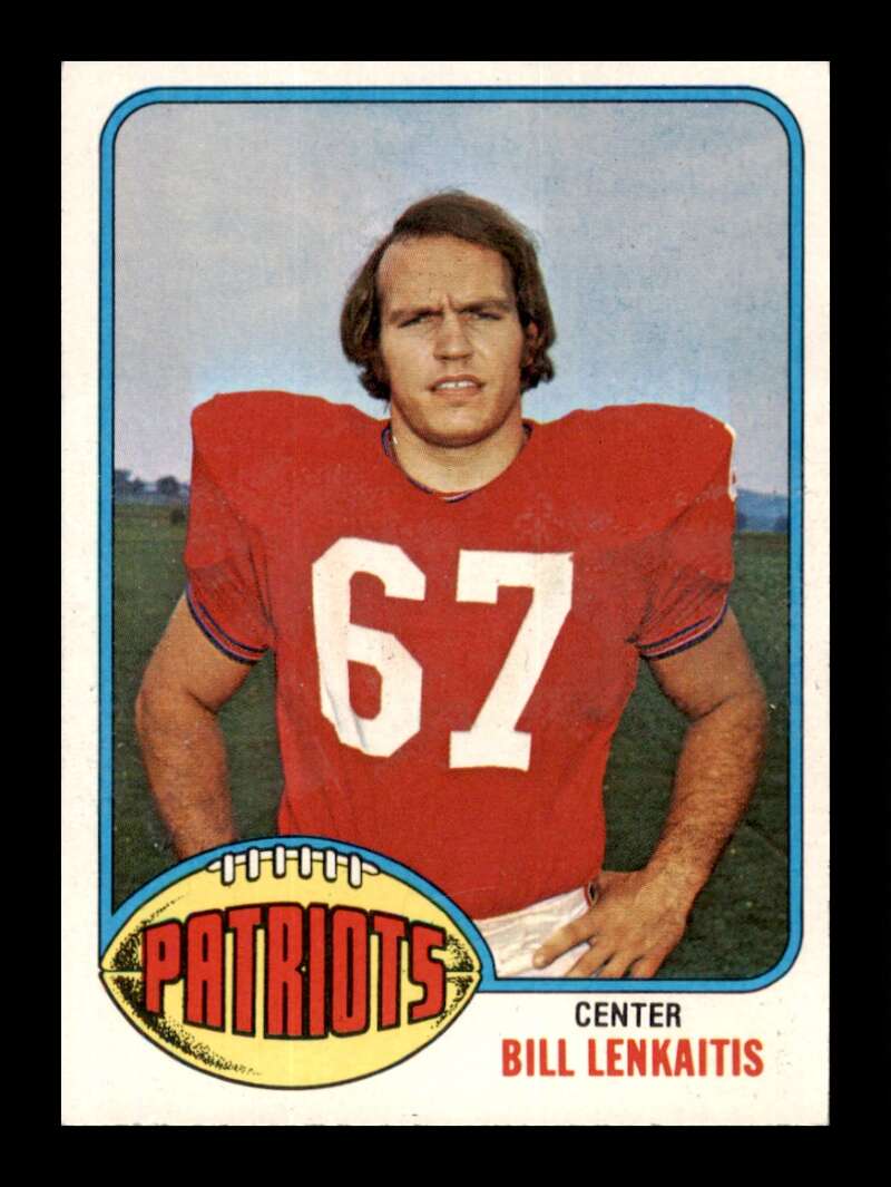 Load image into Gallery viewer, 1976 Topps Bill Lenkaitis #253 Set Break New England Patriots Image 1
