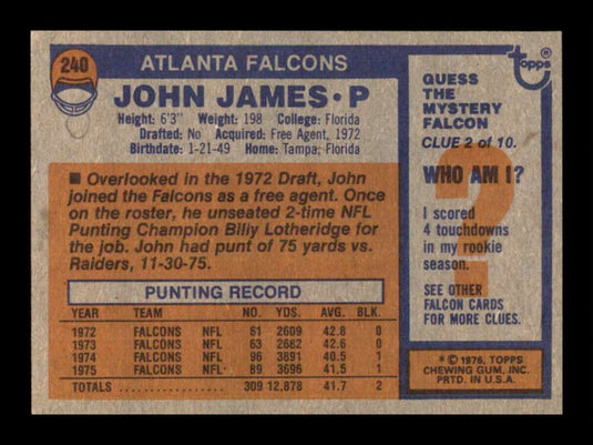 1976 Topps John James