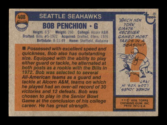 1976 Topps Bob Penchion 