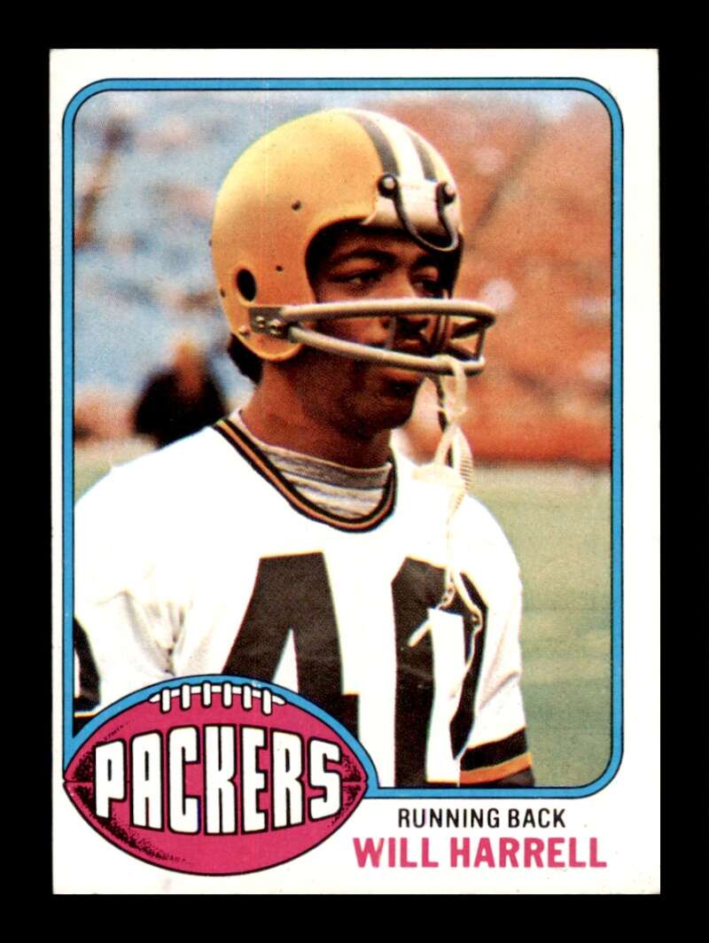 Load image into Gallery viewer, 1976 Topps Will Harrell #483 Set Break Green Bay Packers Image 1
