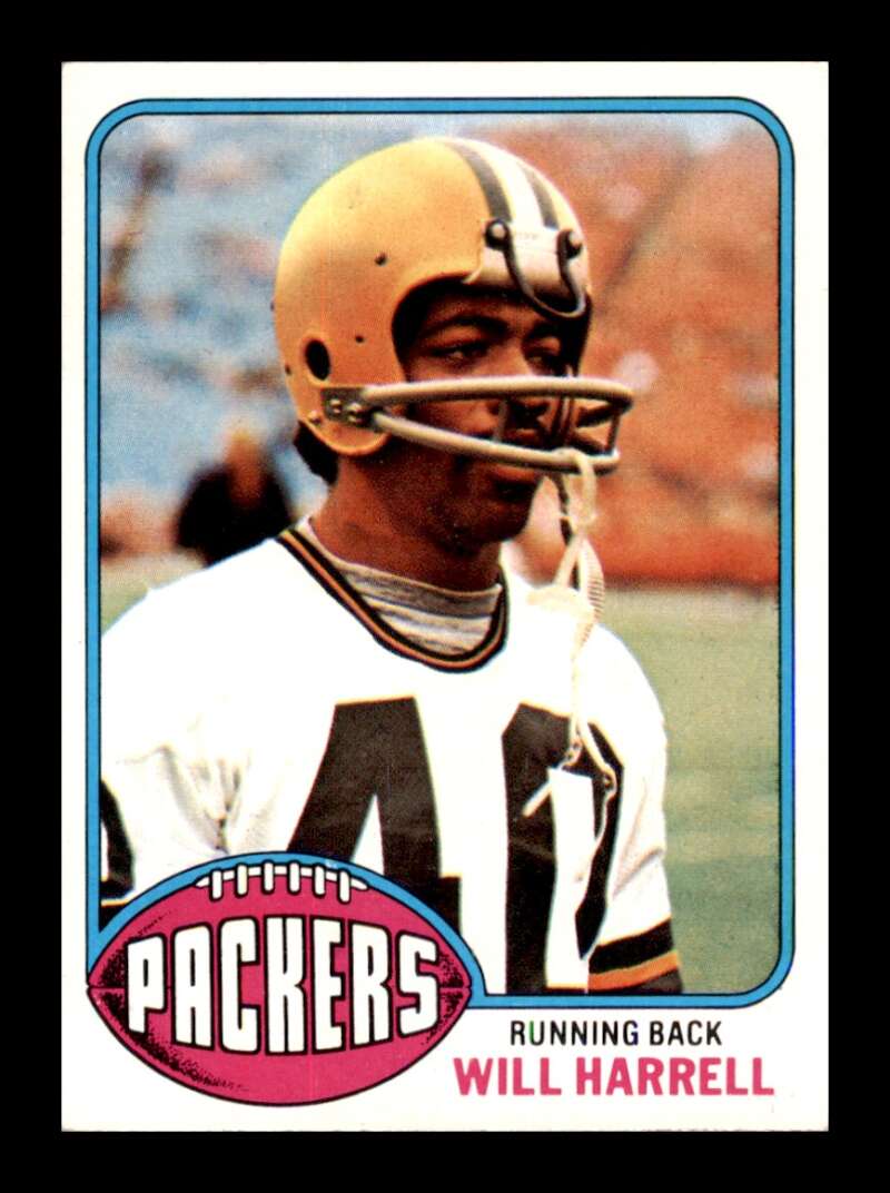 Load image into Gallery viewer, 1976 Topps Will Harrell #483 Set Break Green Bay Packers Image 1
