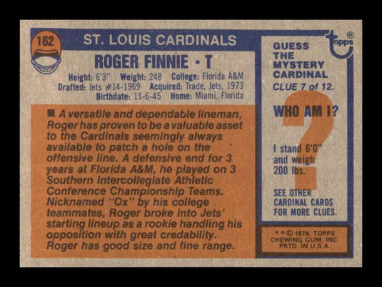 1976 Topps Roger Finnie