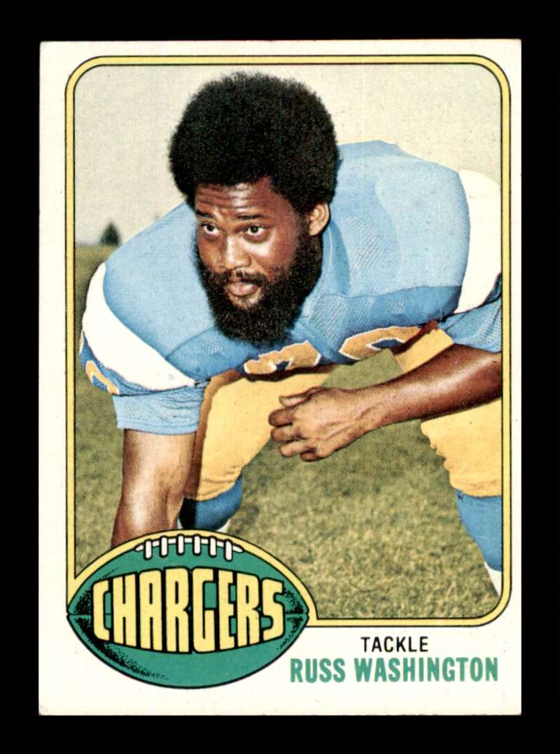 Load image into Gallery viewer, 1976 Topps Russ Washington #38 Set Break San Diego Chargers Image 1
