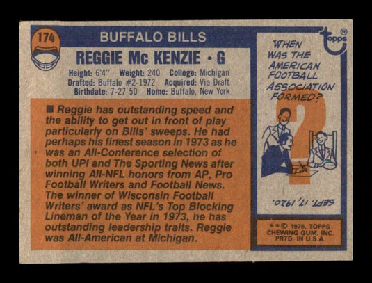 1976 Topps Reggie McKenzie