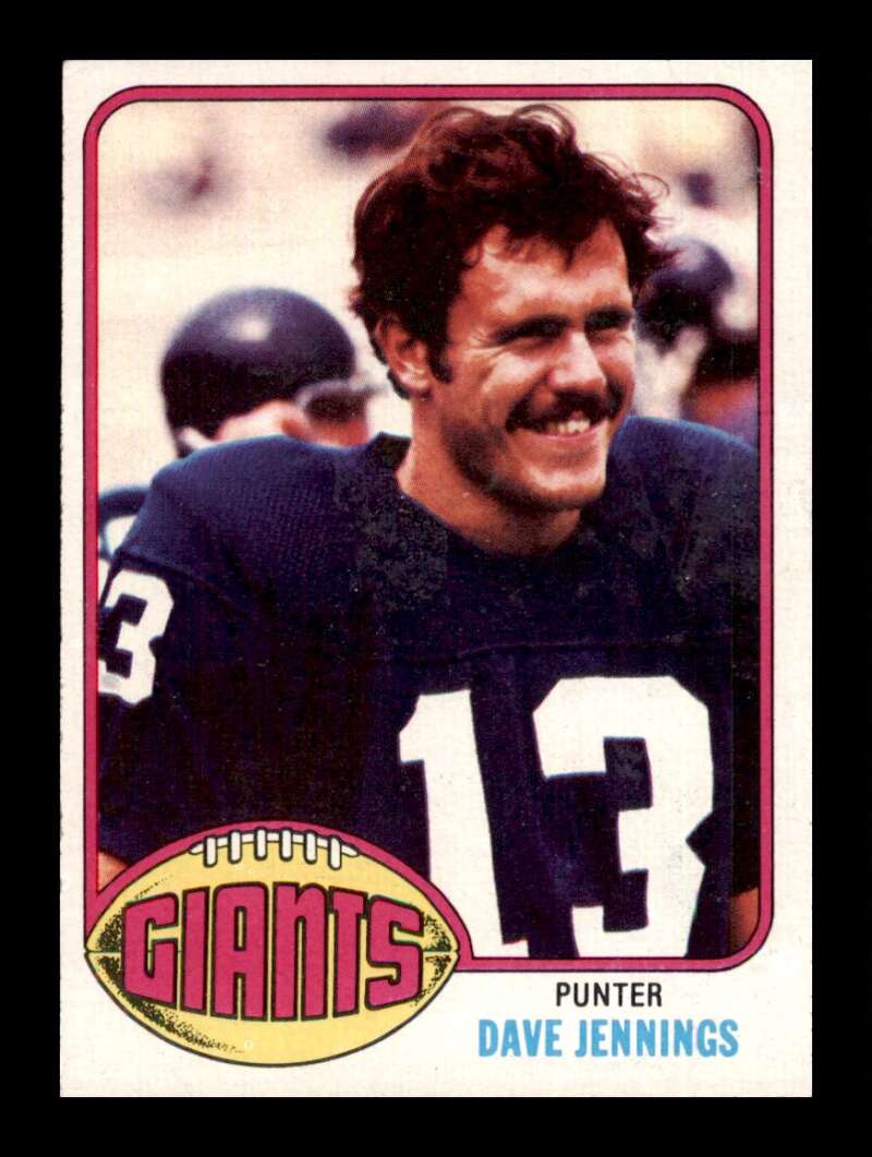 Load image into Gallery viewer, 1976 Topps Dave Jennings #183 Rookie RC Set Break New York Giants Image 1
