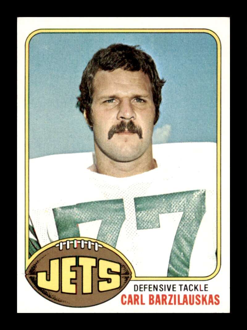 Load image into Gallery viewer, 1976 Topps Carl Barzilauskas #423 Rookie RC Set Break New York Jets Image 1
