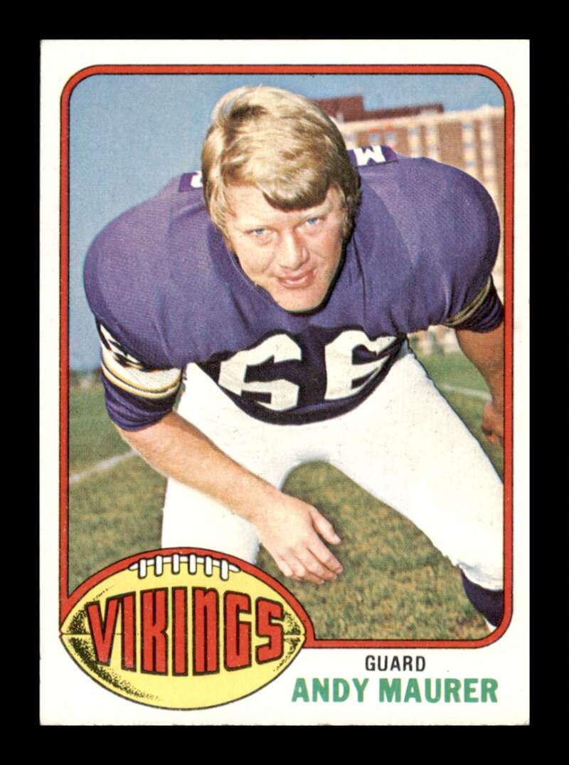 Load image into Gallery viewer, 1976 Topps Andy Maurer #309 Set Break Minnesota Vikings Image 1
