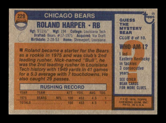 1976 Topps Roland Harper