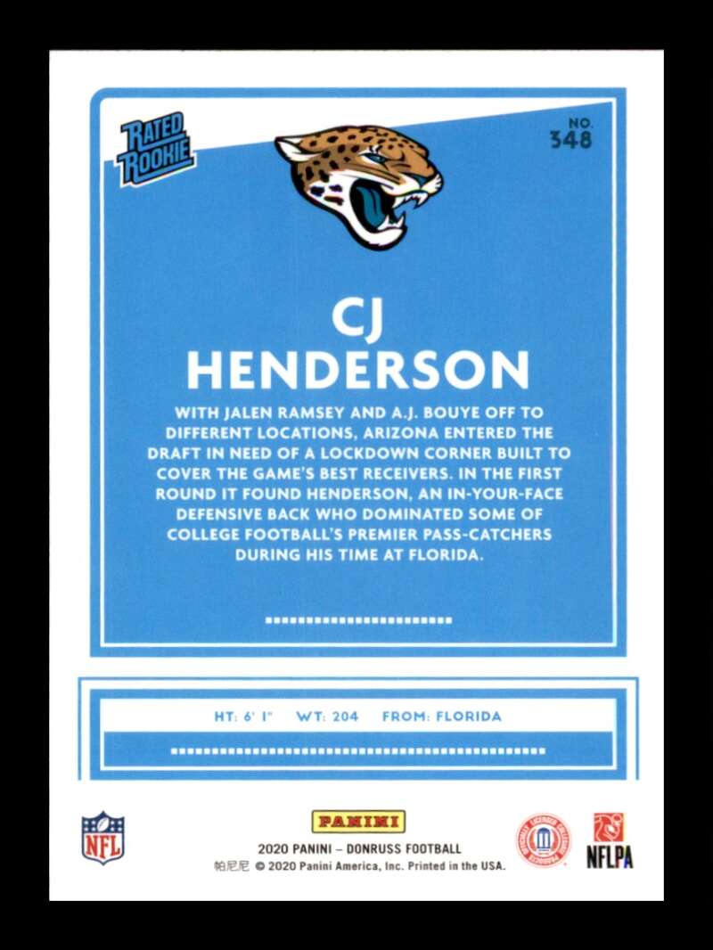 Load image into Gallery viewer, 2020 Donruss CJ Henderson #348 Rookie RC Image 2
