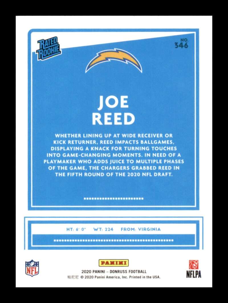 Load image into Gallery viewer, 2020 Donruss Joe Reed #346 Rookie RC Image 2
