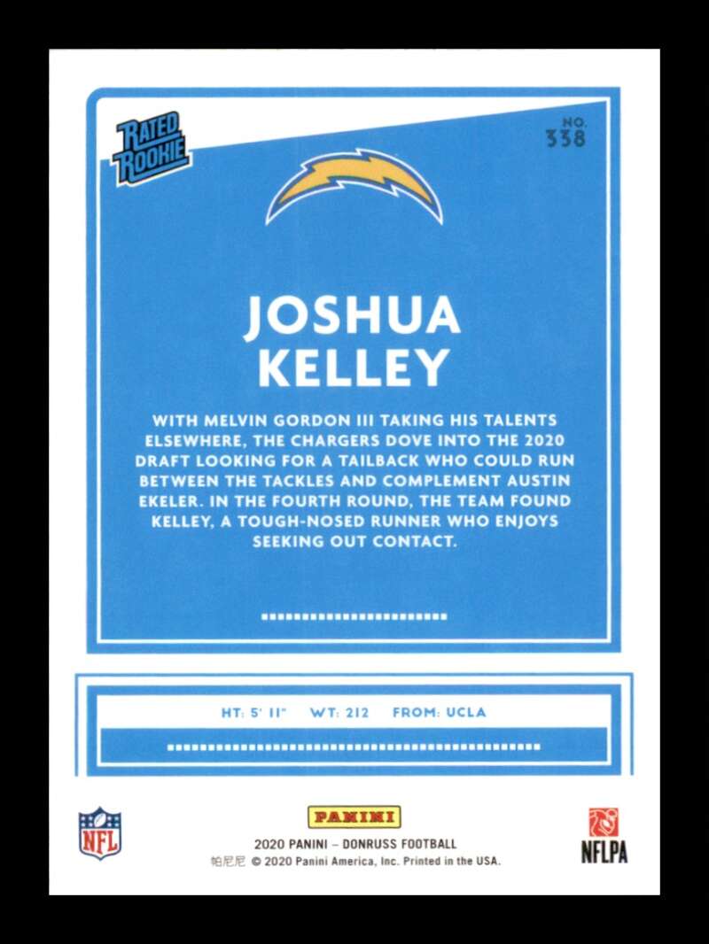 Load image into Gallery viewer, 2020 Donruss Joshua Kelley #338 Rookie RC Image 2
