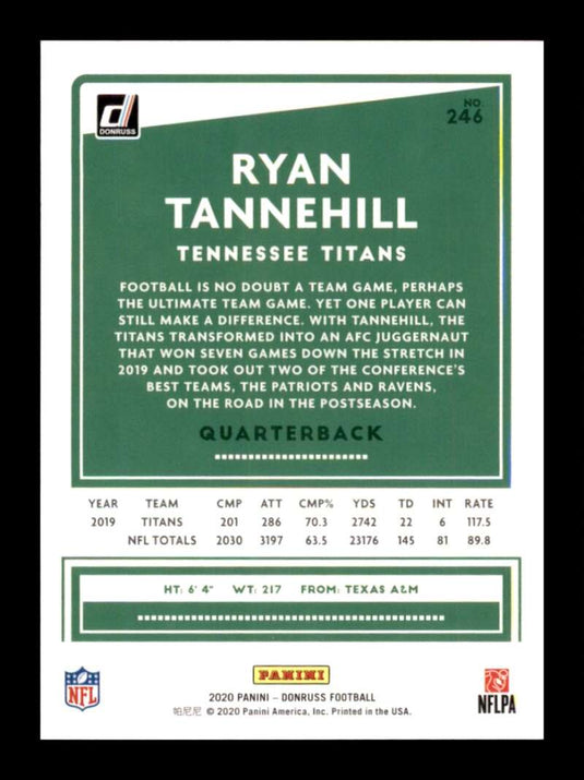 2020 Donruss Ryan Tannehill 