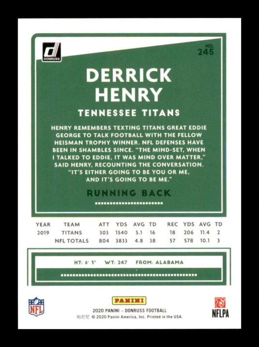 2020 Donruss Derrick Henry 