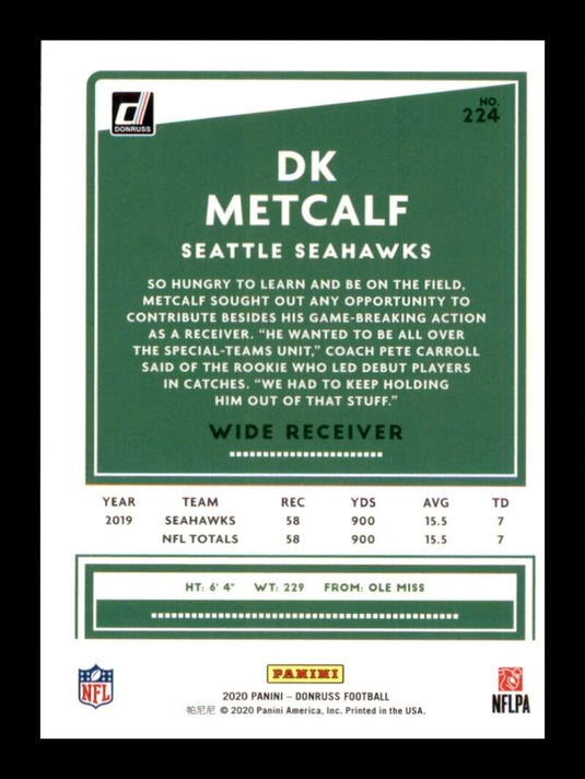 2020 Donruss DK Metcalf