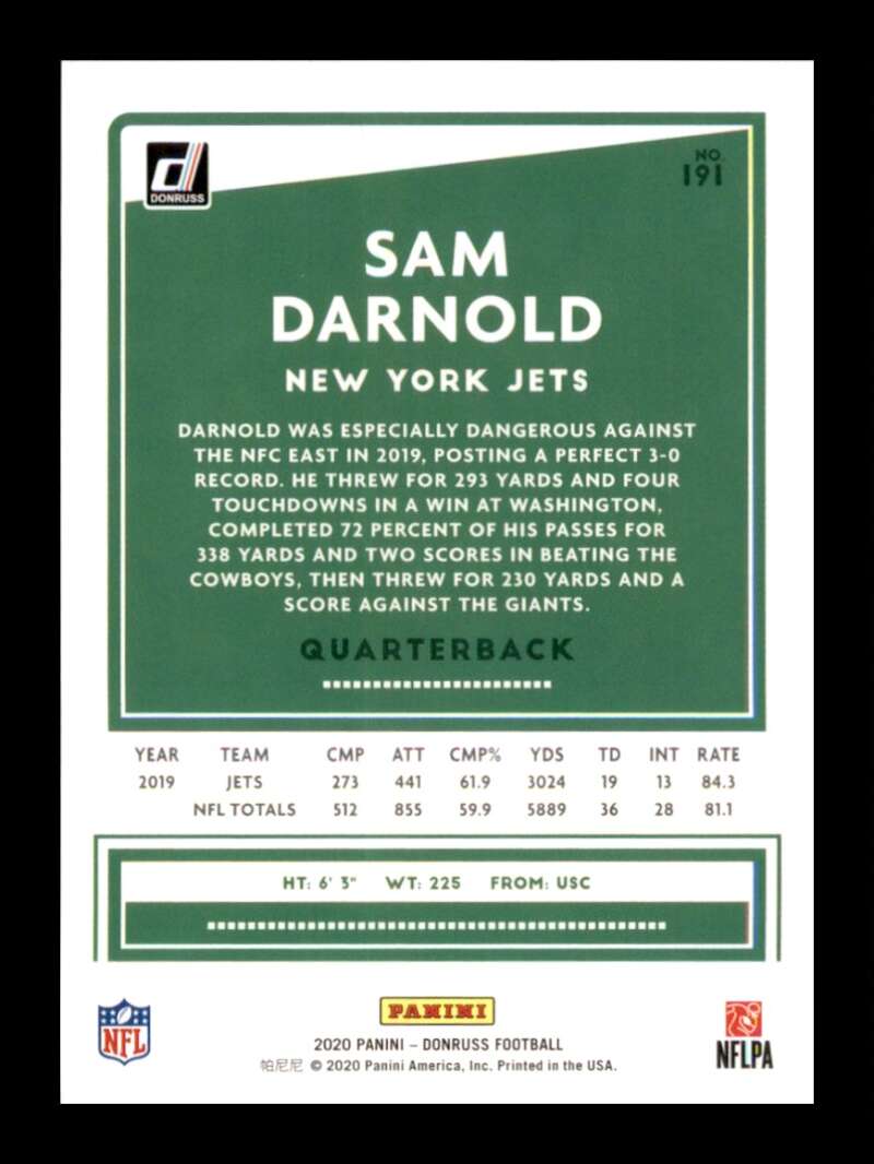 Load image into Gallery viewer, 2020 Donruss Sam Darnold #191 Image 2
