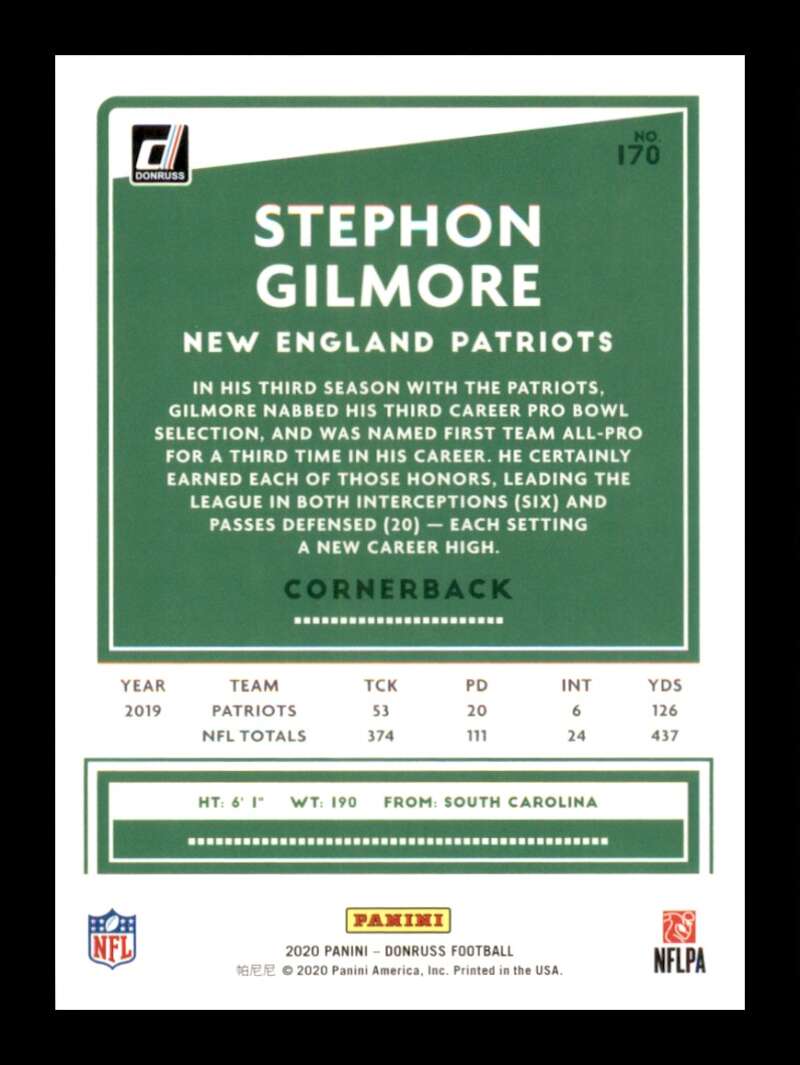 Load image into Gallery viewer, 2020 Donruss Stephon Gilmore #170 Image 2
