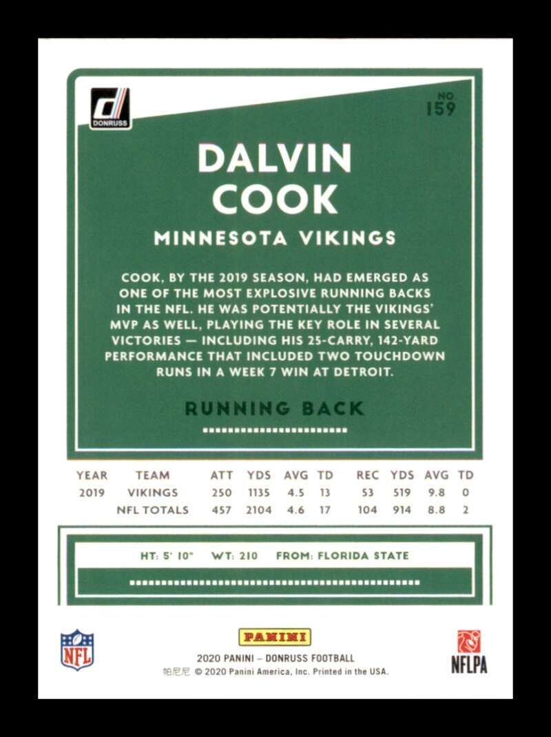 Load image into Gallery viewer, 2020 Donruss Dalvin Cook #159 Image 2
