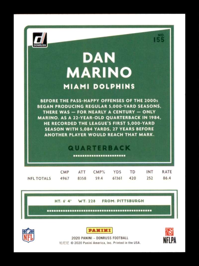 Load image into Gallery viewer, 2020 Donruss Dan Marino #155 Image 2
