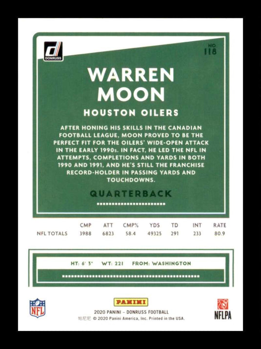 2020 Donruss Warren Moon