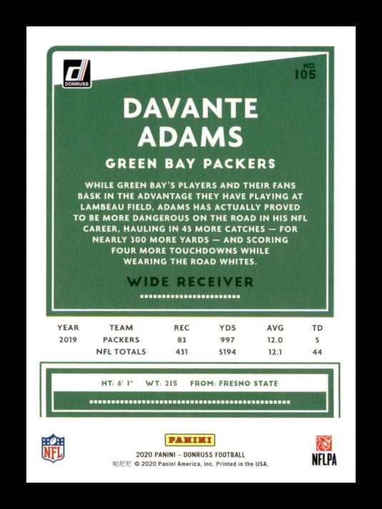 2020 Donruss Davante Adams 