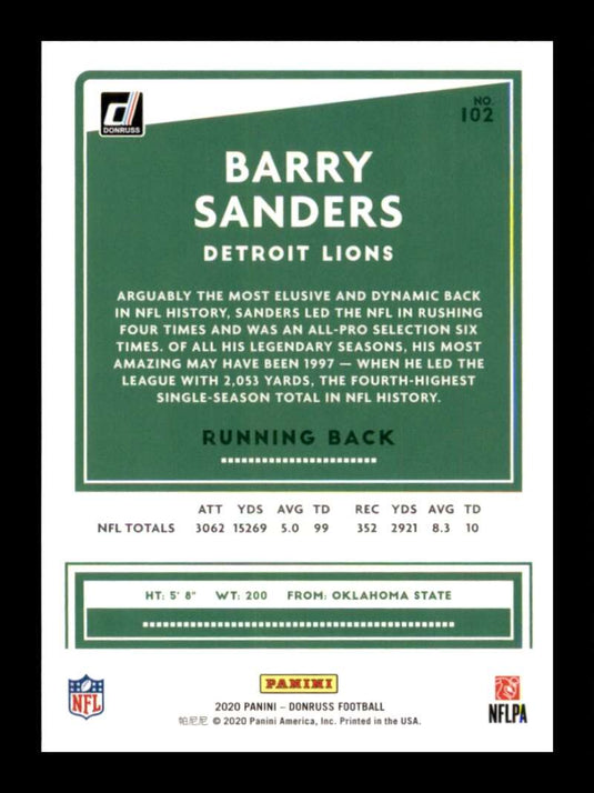 2020 Donruss Barry Sanders 