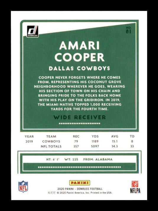 2020 Donruss Amari Cooper 